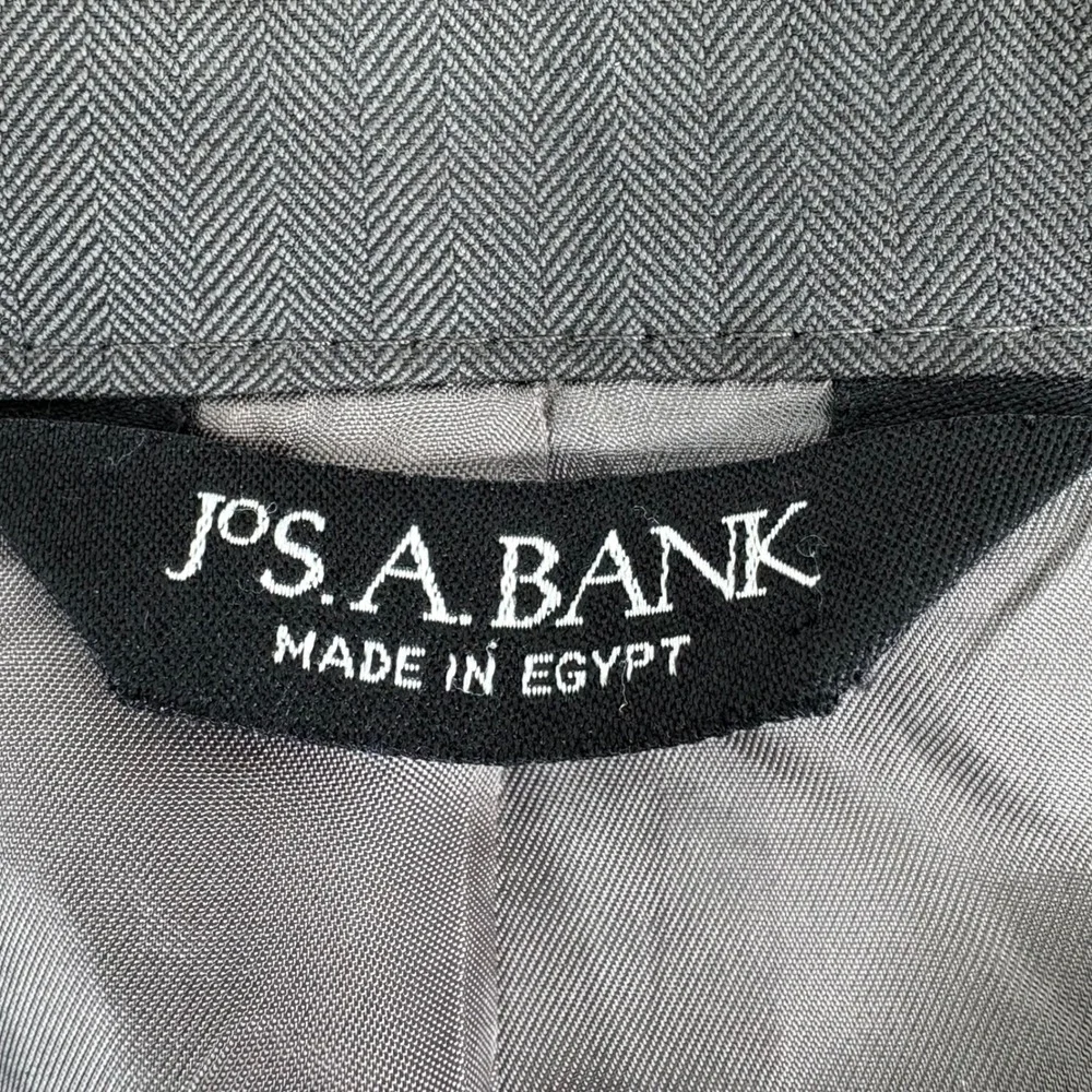 Jos A Bank Signature Collection 2 Piece Gray Wool‎ Tailored Fit Suit 42R 36x31